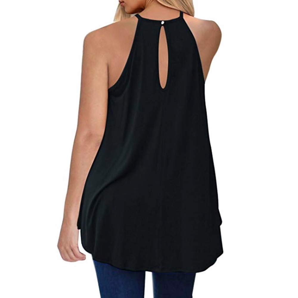 🐾Womens Black Halter Summer Top🐾 - Picture 2 of 2